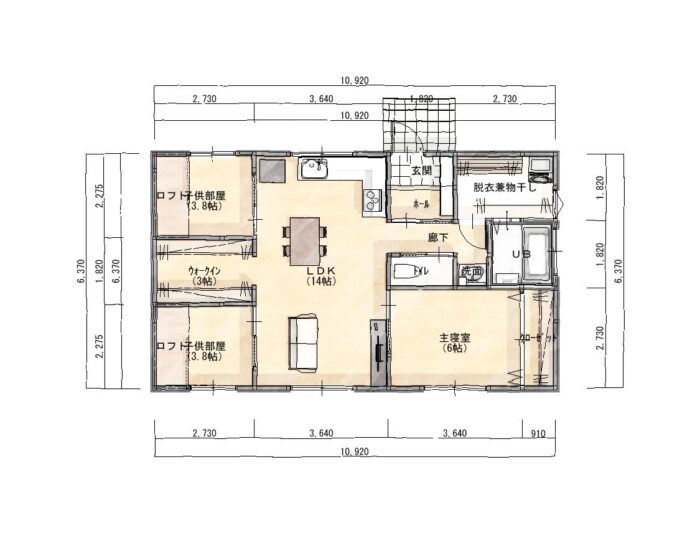 平屋　21.03坪　４人(210304)