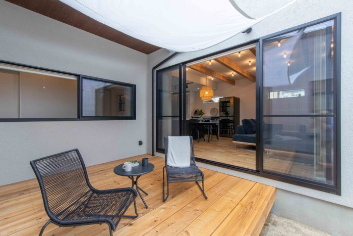 中庭付き平屋の中庭　飯田市下伊那郡の施工事例