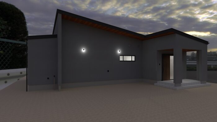 高森町 注文住宅 外観夜景