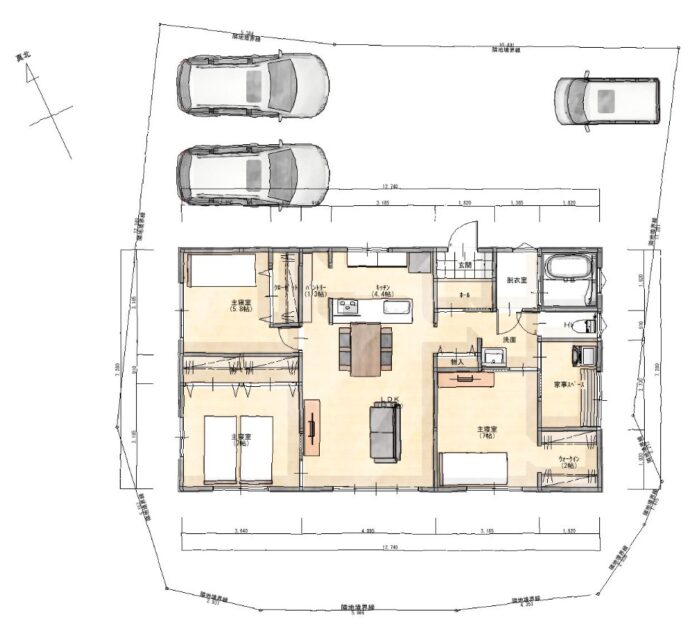 平屋28.05坪　4人(280504)