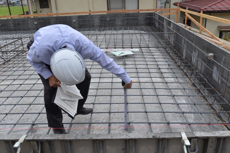 住宅基礎の鉄筋検査