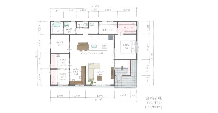 平屋　31.88坪　5人(318805)