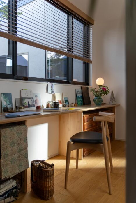 季節を感じられる中庭の家